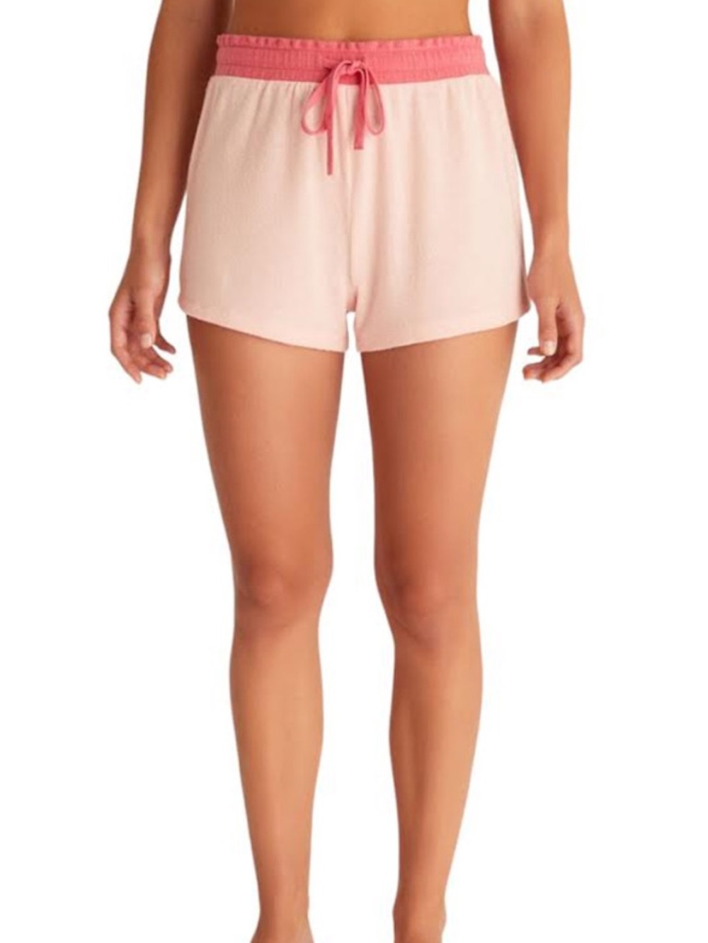 Z Supply Lover Color Block Heart Shorts Size Medium Candy Pink